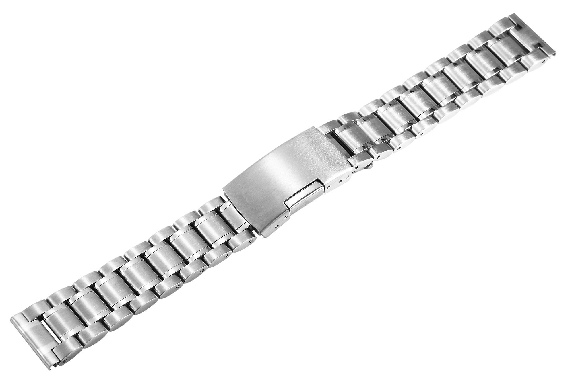 Edelstahl-Uhrenarmband, silberfarben, 20 mm
