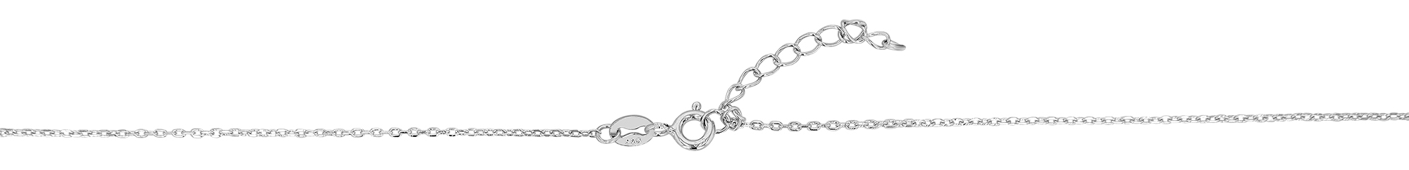 "Susi" 925/- Echt Silber Kette mit Herzanhänger, Zirkoniabesatz, 42 + 3 cm