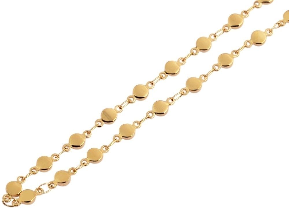 "Valeska", Akzent Schmuckset, Edelstahl, Kette 50 cm & Armband 21 cm, poliert, goldfarben