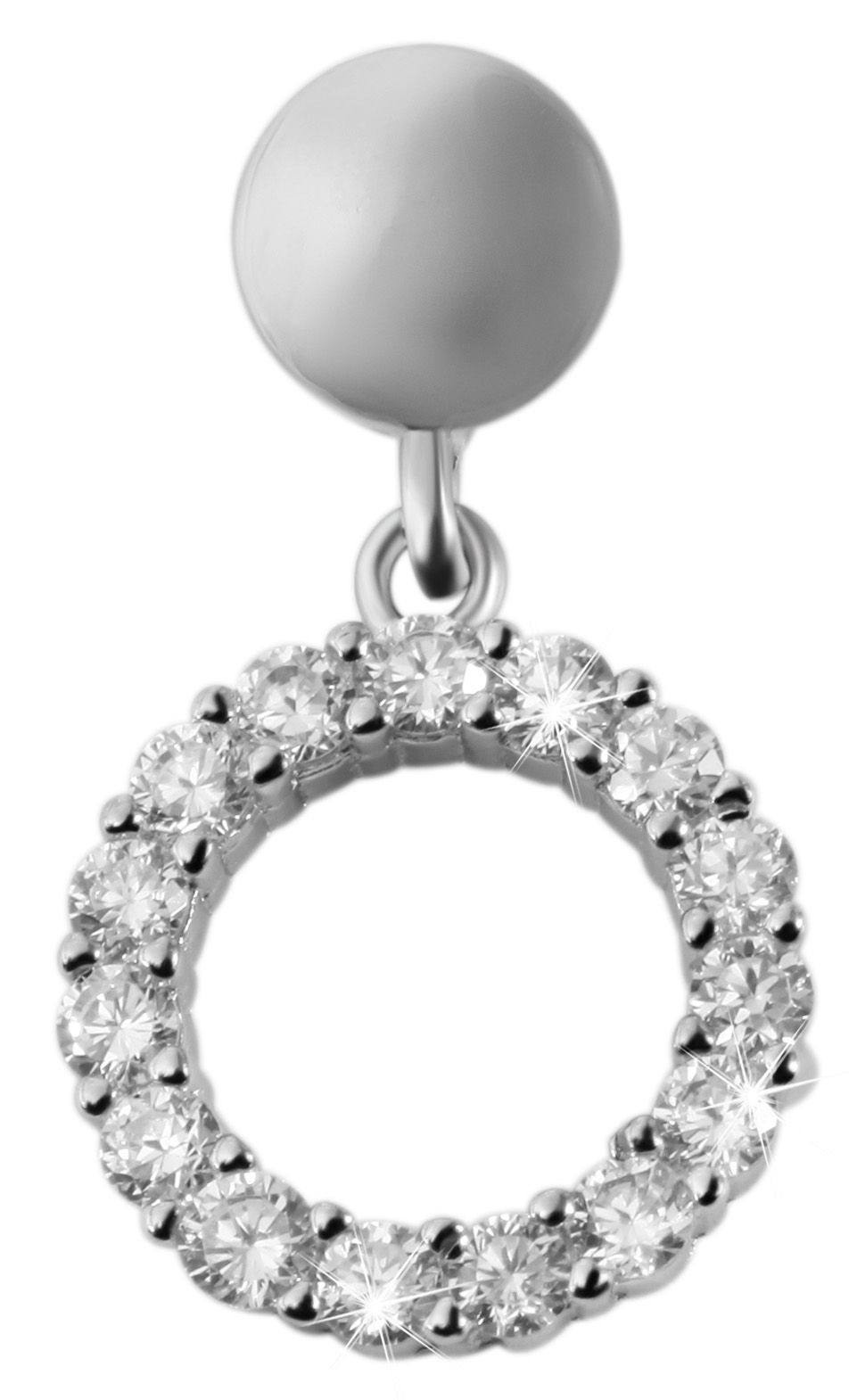 925 Silber Schmuckset mit Ohrring und Anhänger, 925/rhodiniert, 4,38g