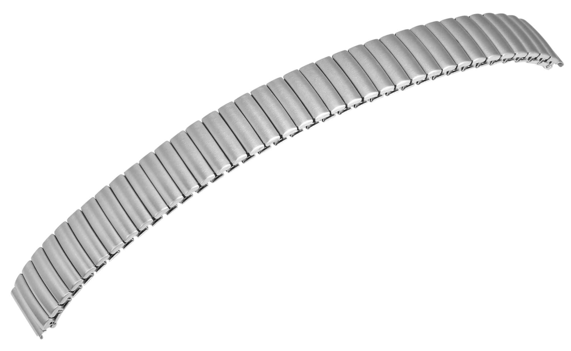 Edelstahl-Zugarmband, silberfarben, mattiert, 14 mm