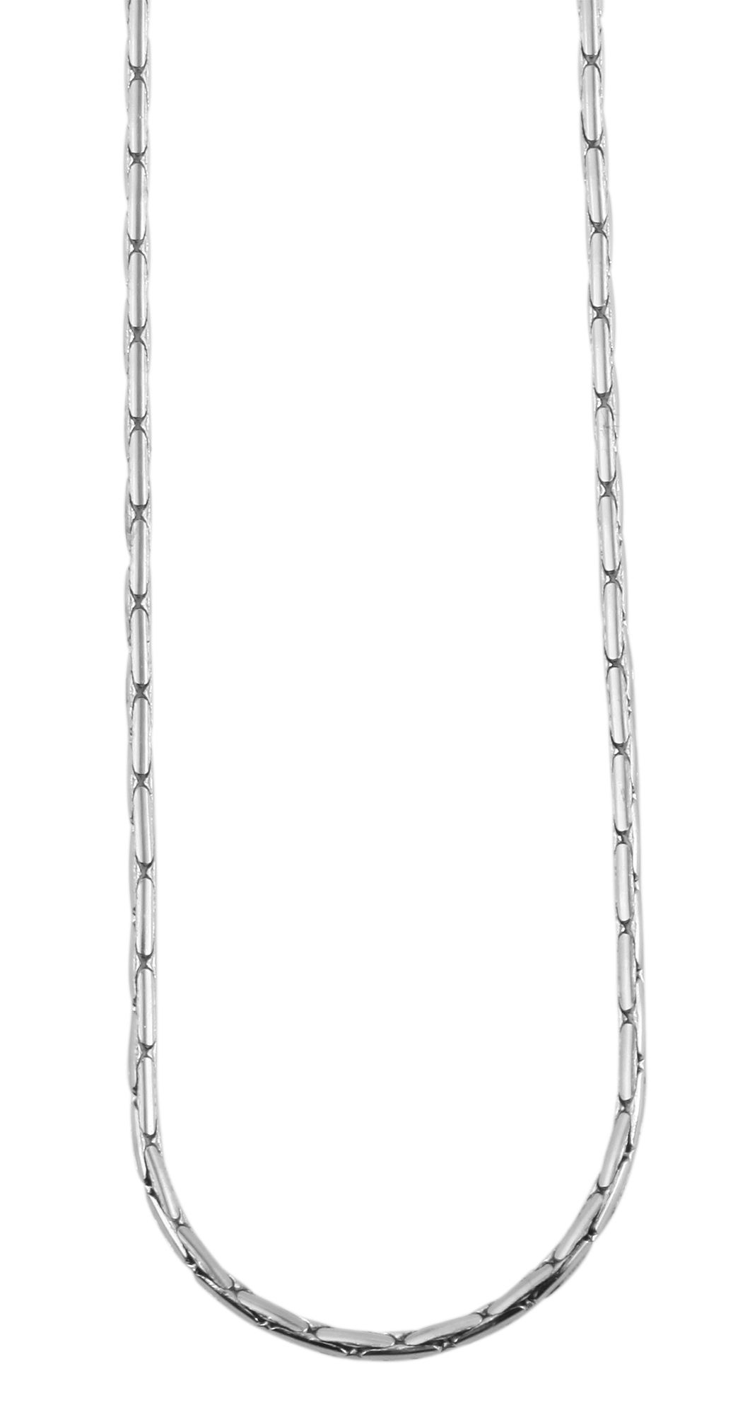 "Asel" Ankerkette rund, Edelstahl, silberfarben, 43 cm/ 1mm