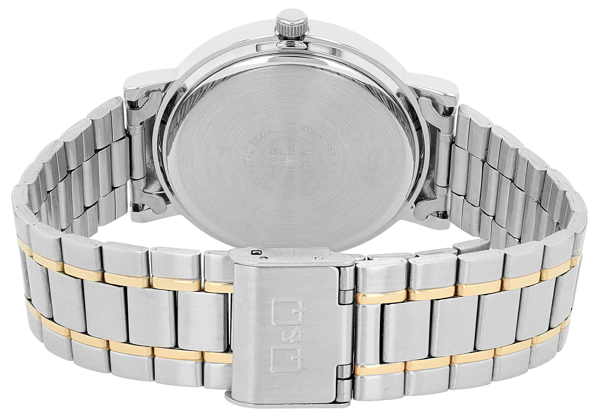 Q&Q Herrenuhr mit Edelstahlband in bicolor, 3 BAR