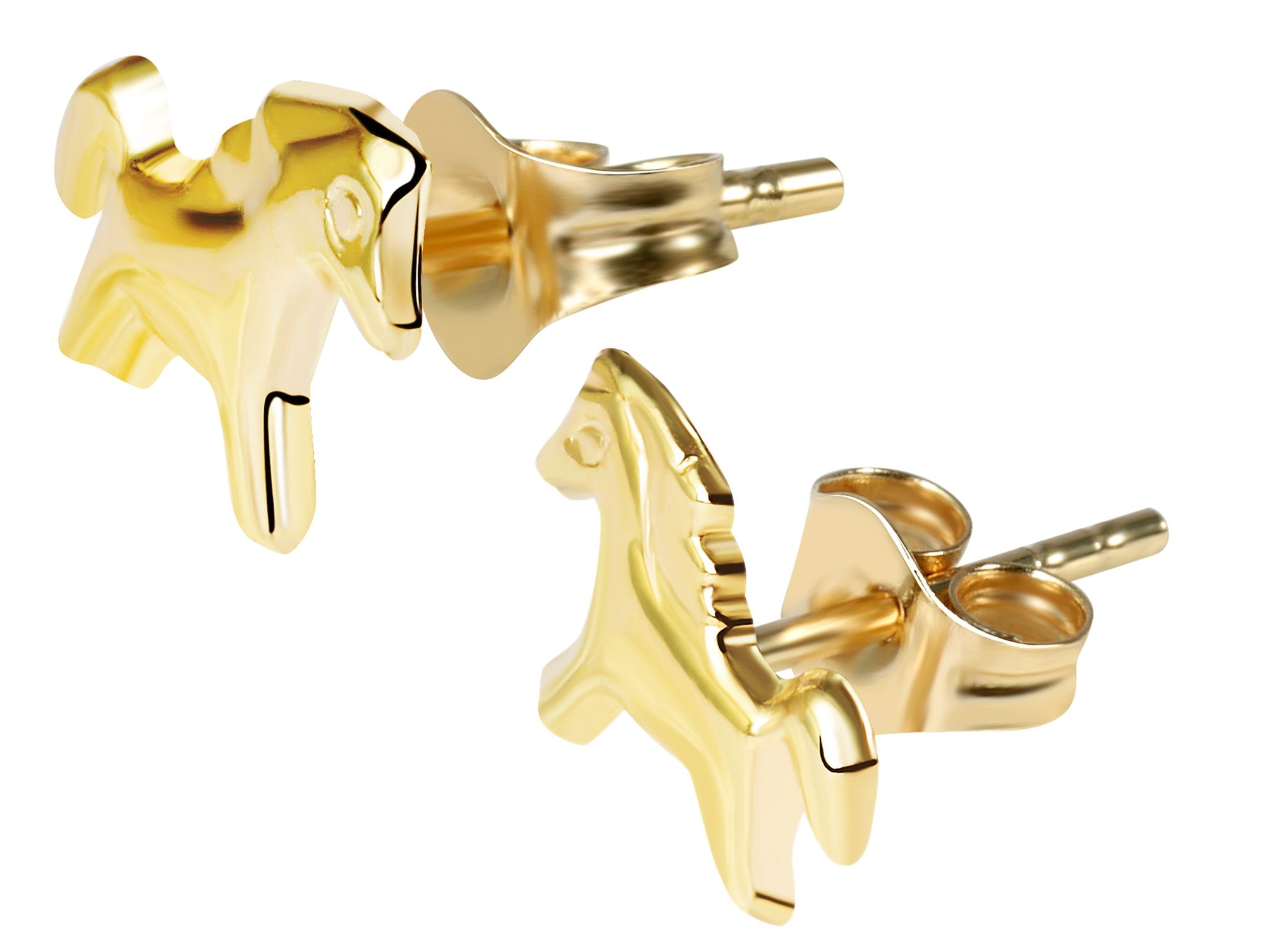 333/- Gold "Fabella" Ohrstecker, Pferd, Gelbgold, 8 Karat, Kinder