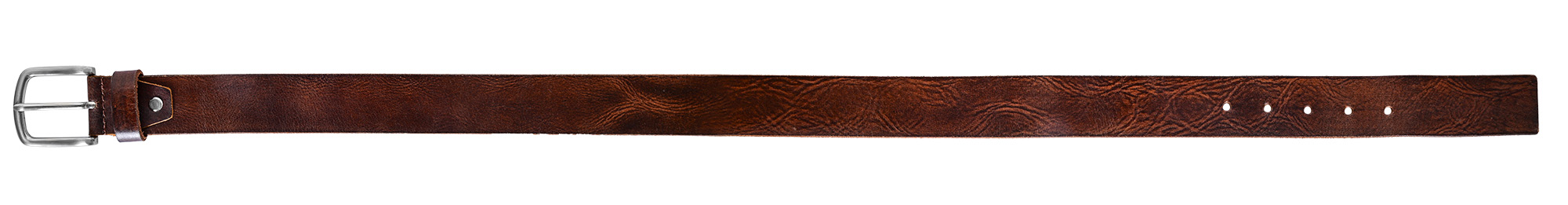Leonardo Verrelli Echtleder (Full-Grain) Gürtel, braun, kürzbar, 110 cm
