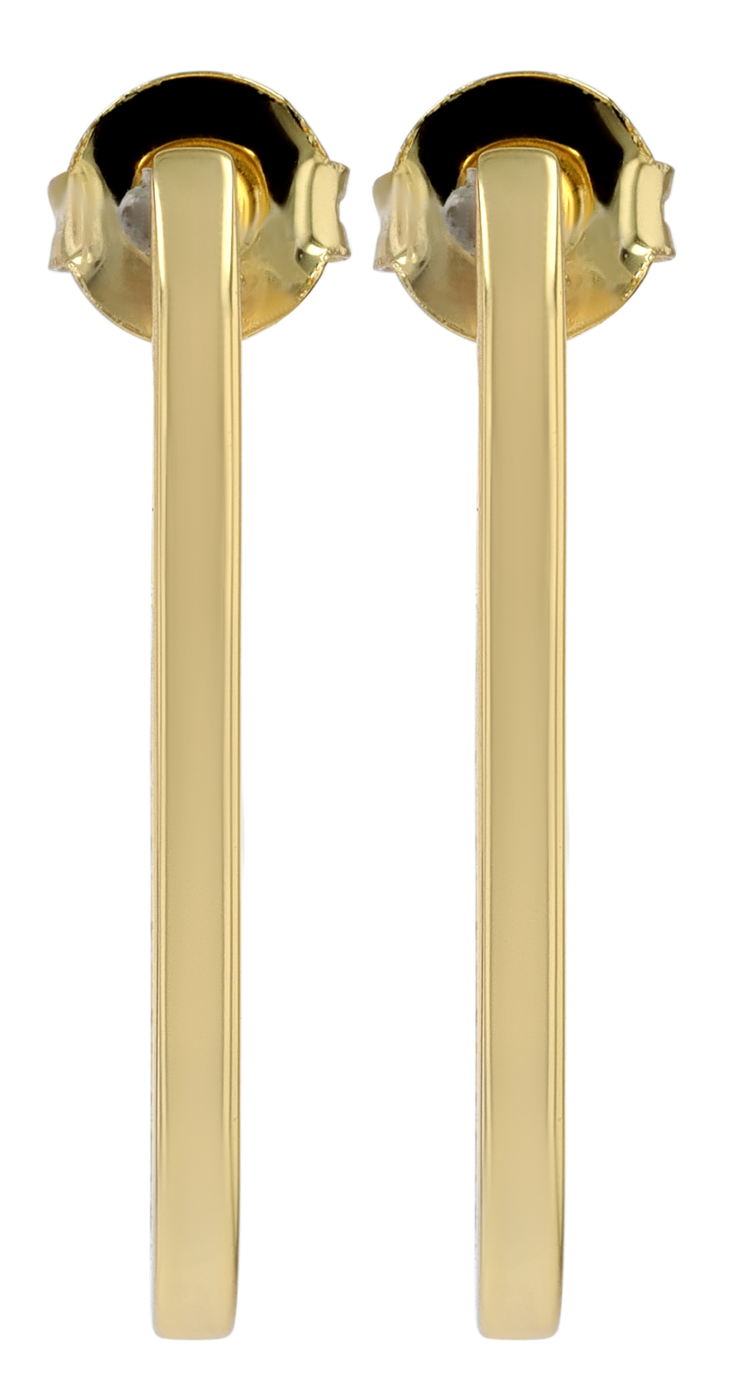 Sif Jakobs Jewellery 925/- Echt Silber ovale Halbcreole "Capizzi Medio", Zirkonia, vergoldet