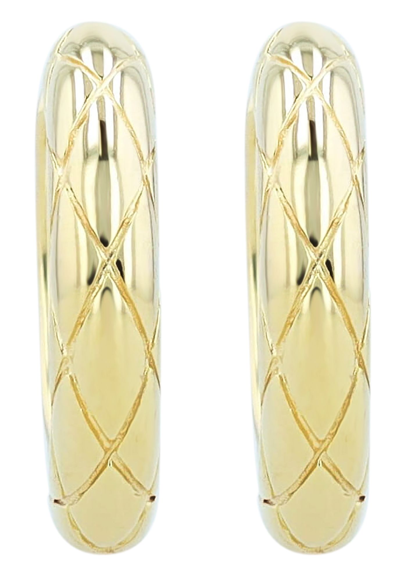 "Marica" 925/- Echt Silber Creole Ø 10 mm,, gemustert, vergoldet