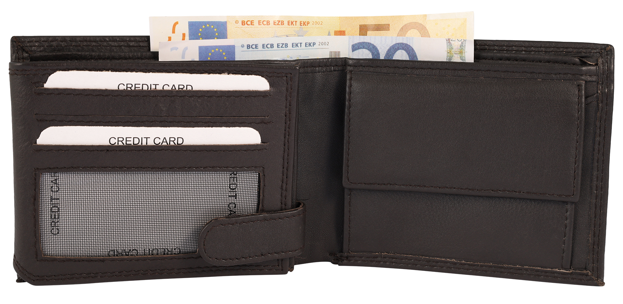 Leonardo Verrelli Echtleder (Nappa) Geldbörse, RFID, Querformat