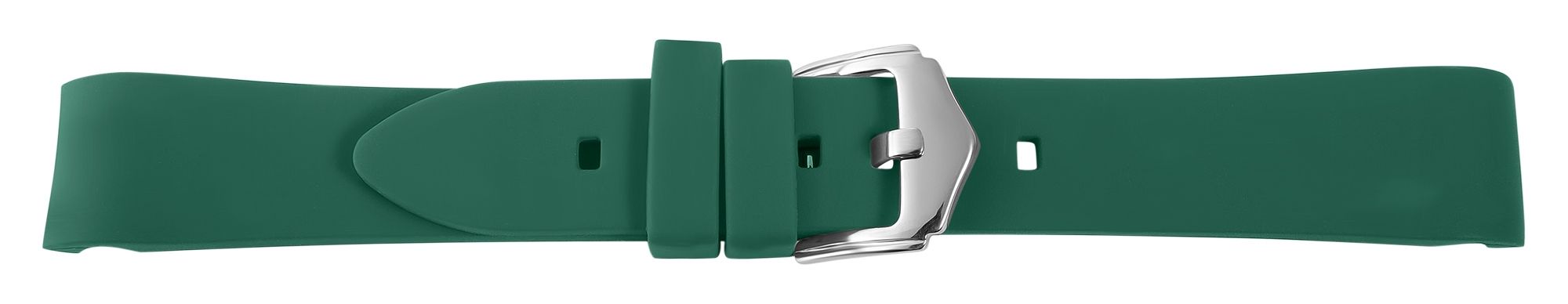 Silikon Uhrenarmband, Dornschließe, grün, 20 mm