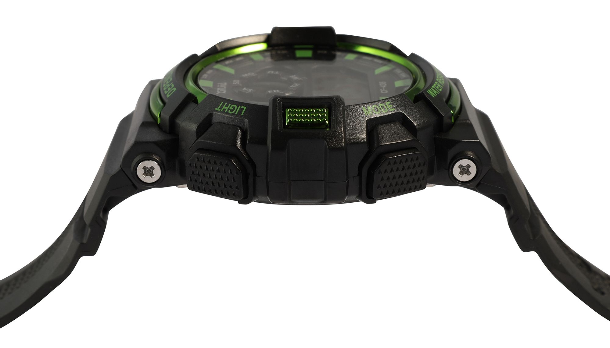 Xinjia Herrenuhr mit TPU-Band, schwarz + grün