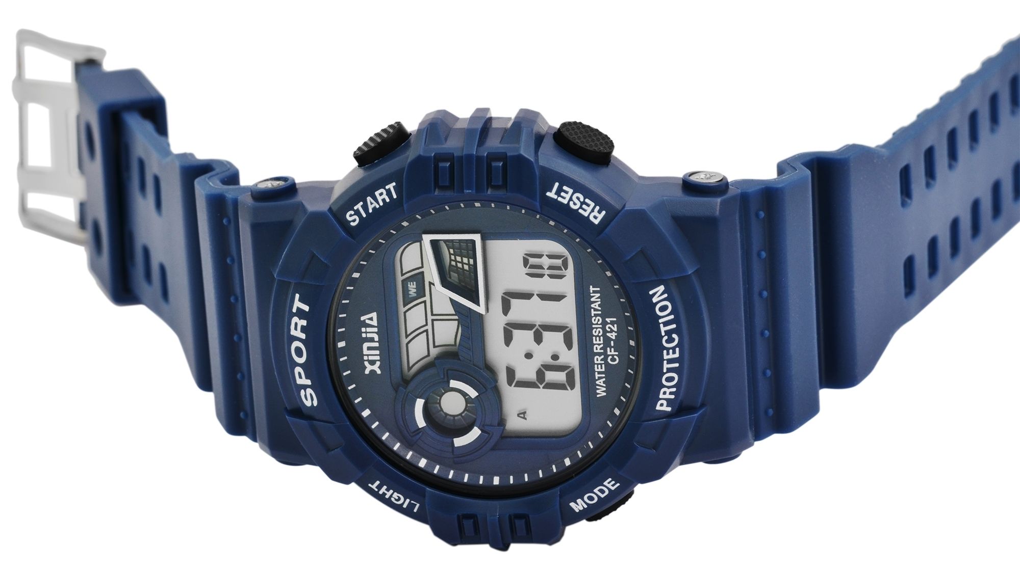 XINJIA Digitaluhr mit Silikonarmband, blau
