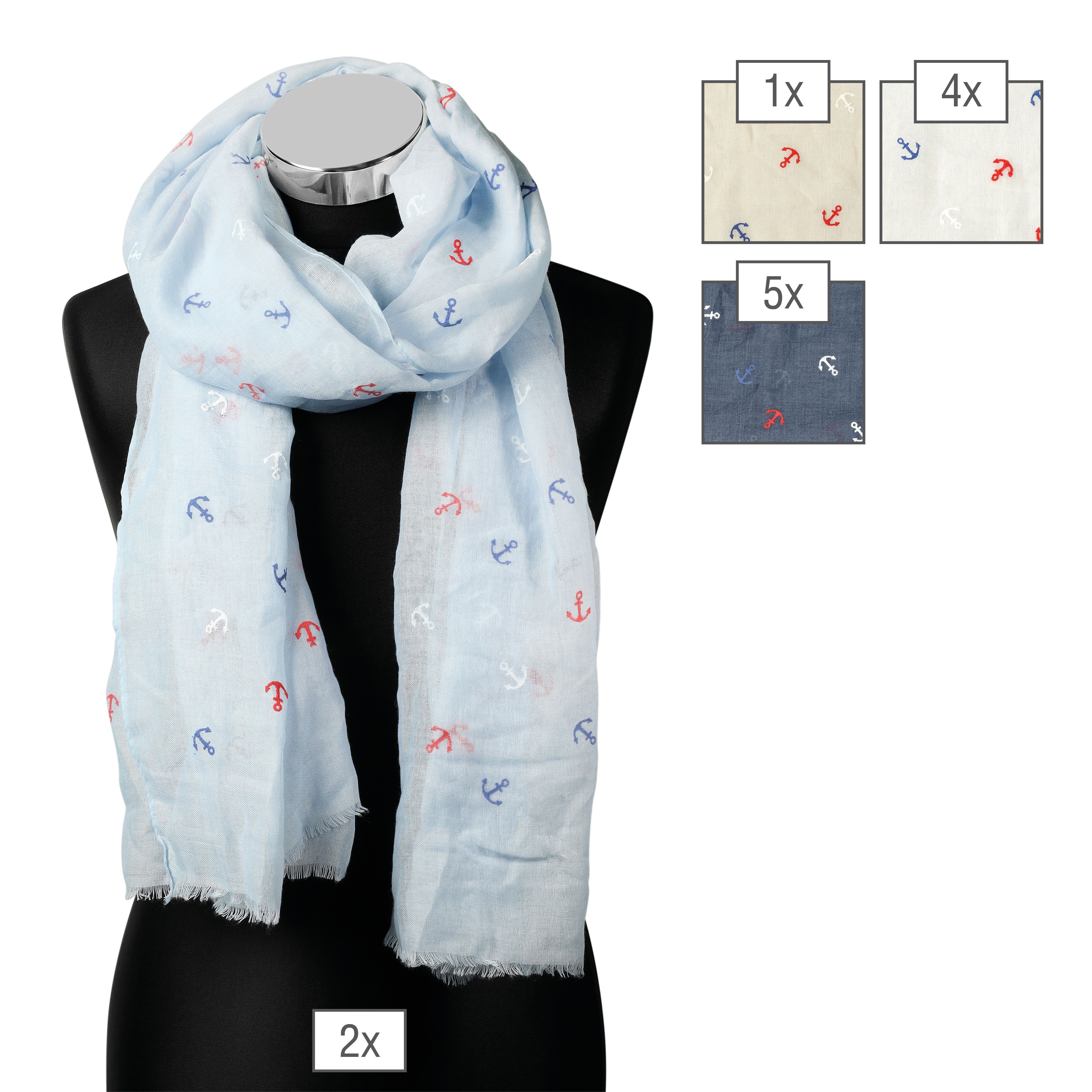 Schalpaket farblich sortiert, 100% Polyester, VE 12,