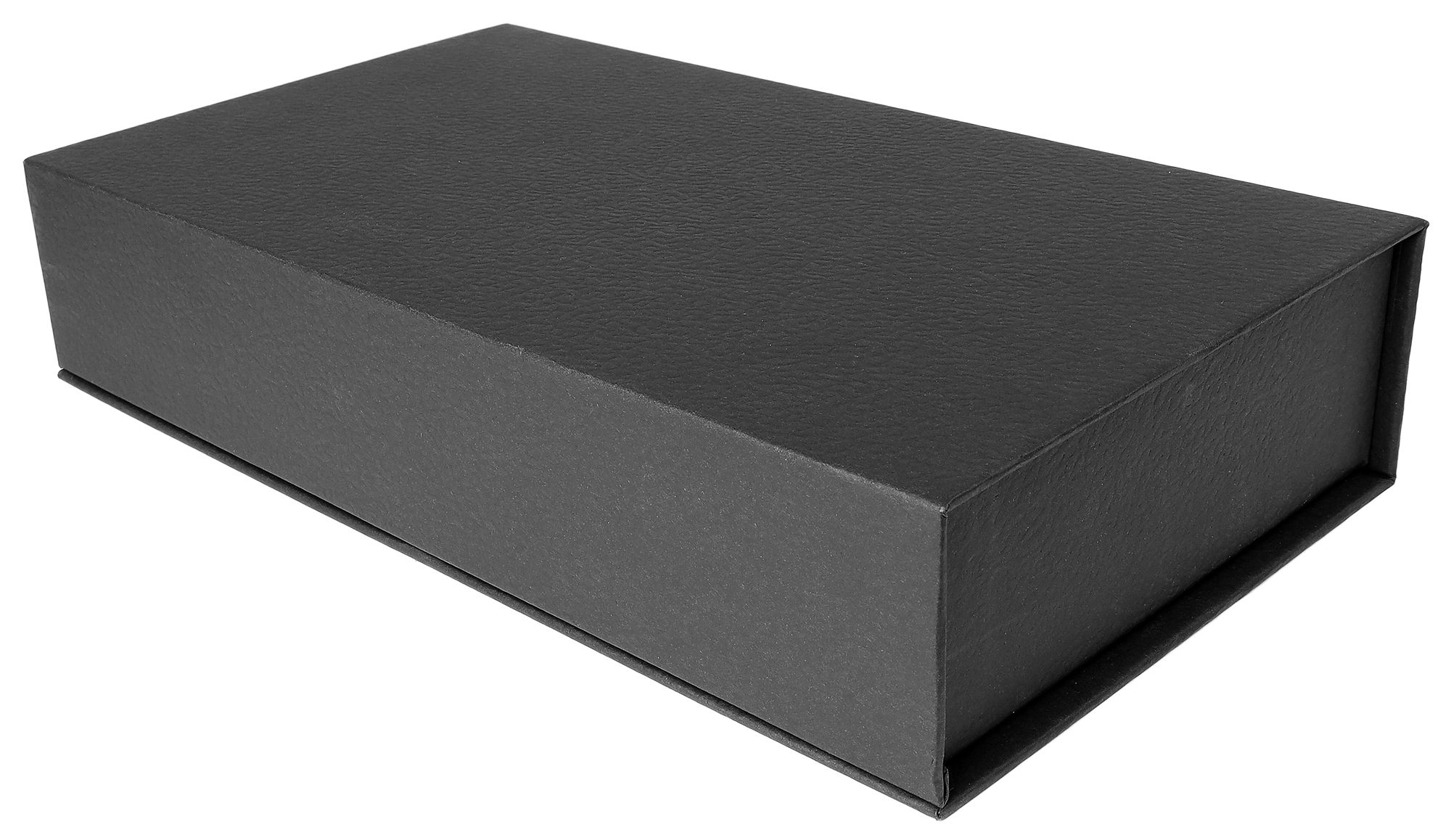 Brillenbox mit drei Fächern und magnetischem Klappmechanismus, schwarz