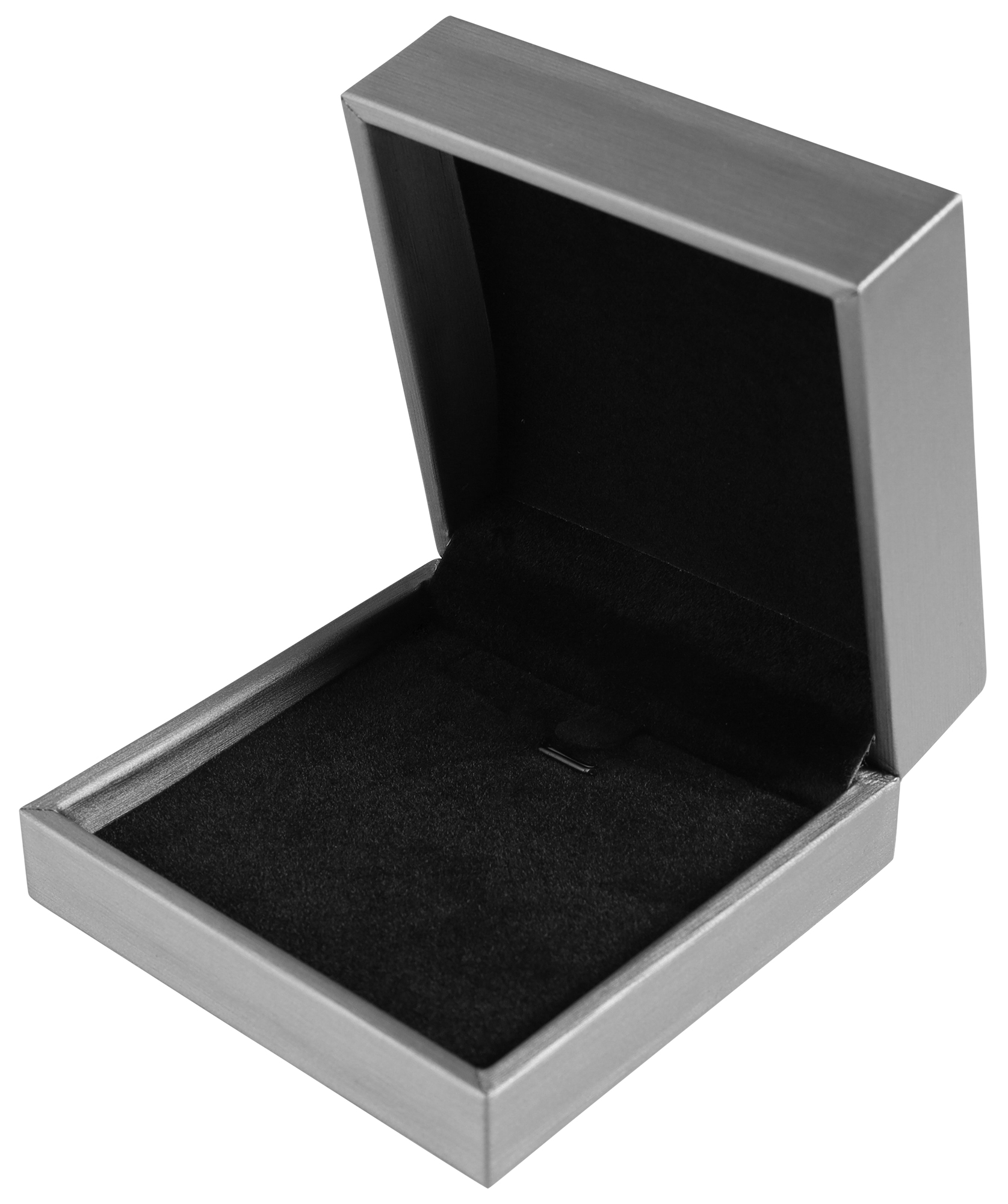 Schmuckbox (Kette) 9 x 9 cm, Kunststoff, grau, VE10