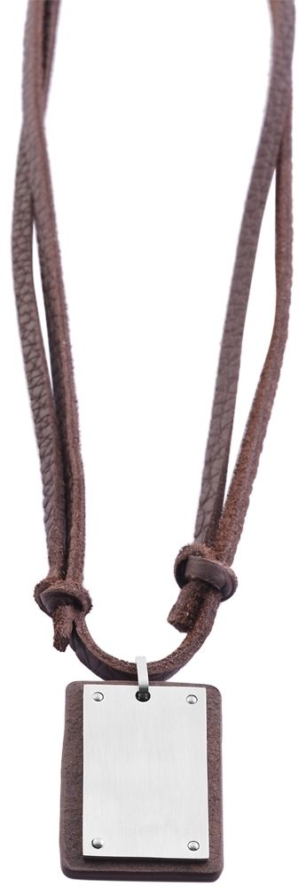Akzent Echtleder Unisex Lederkette, Länge: 98 cm / Stärke: 4 mm
