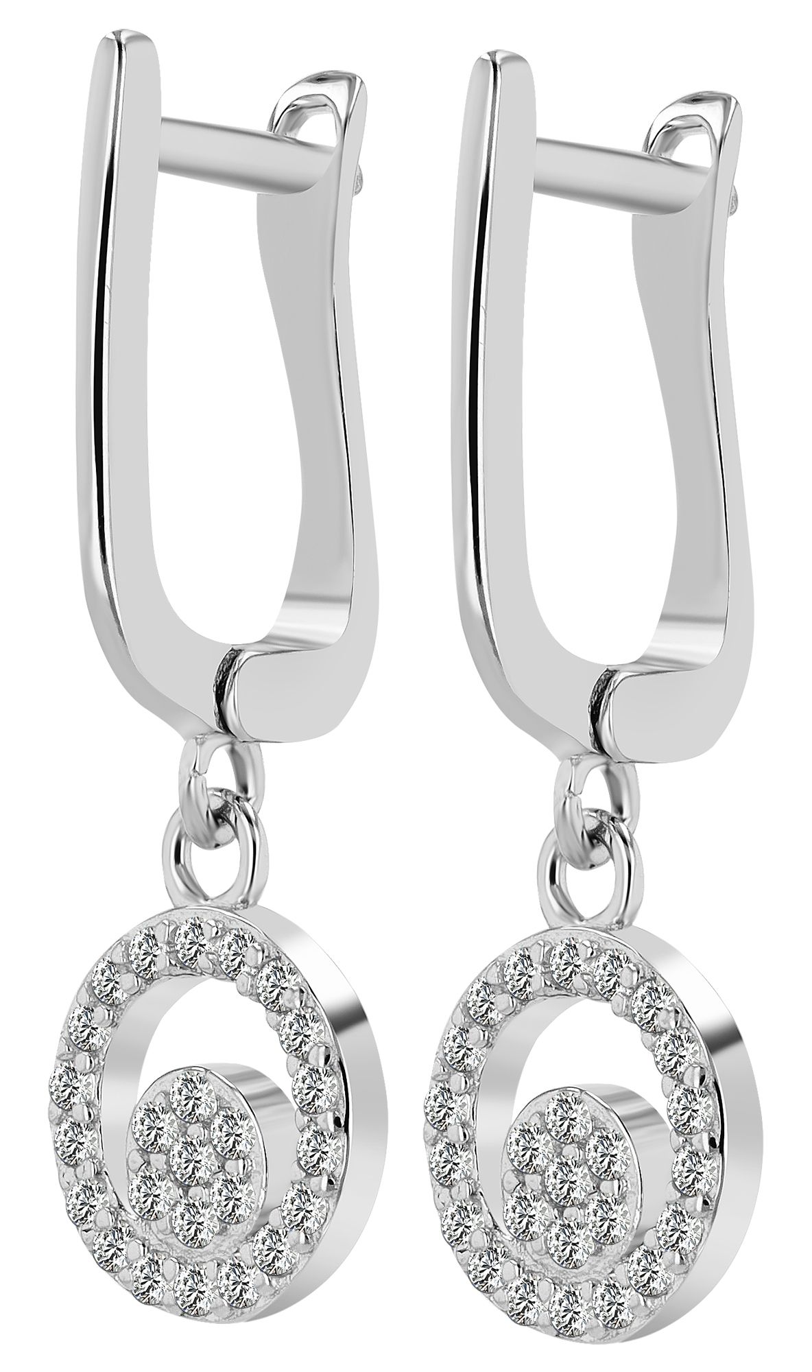 "Skara" - Creole mit Anhänger, 925/- Echt Silber
