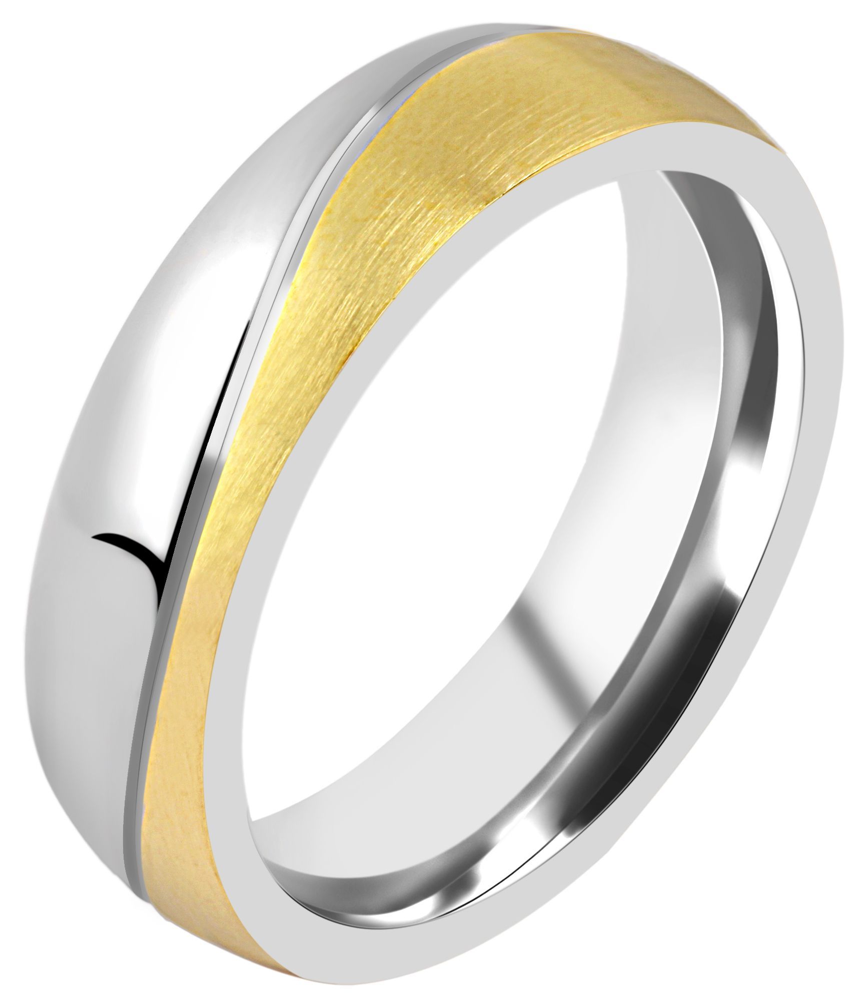"Tempting Sweet" Edelstahl Herren-Partnerring, bicolor, Gr. 58