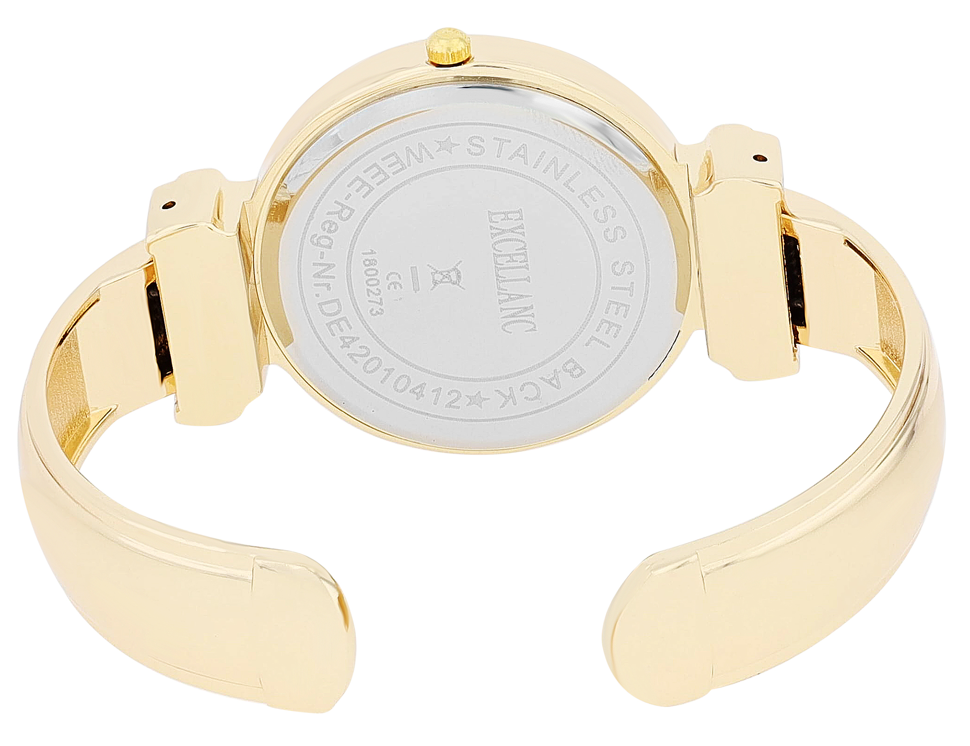 Excellanc Spangenuhr mit Metallarmband, Ø 36 mm, goldfarben/ weiß