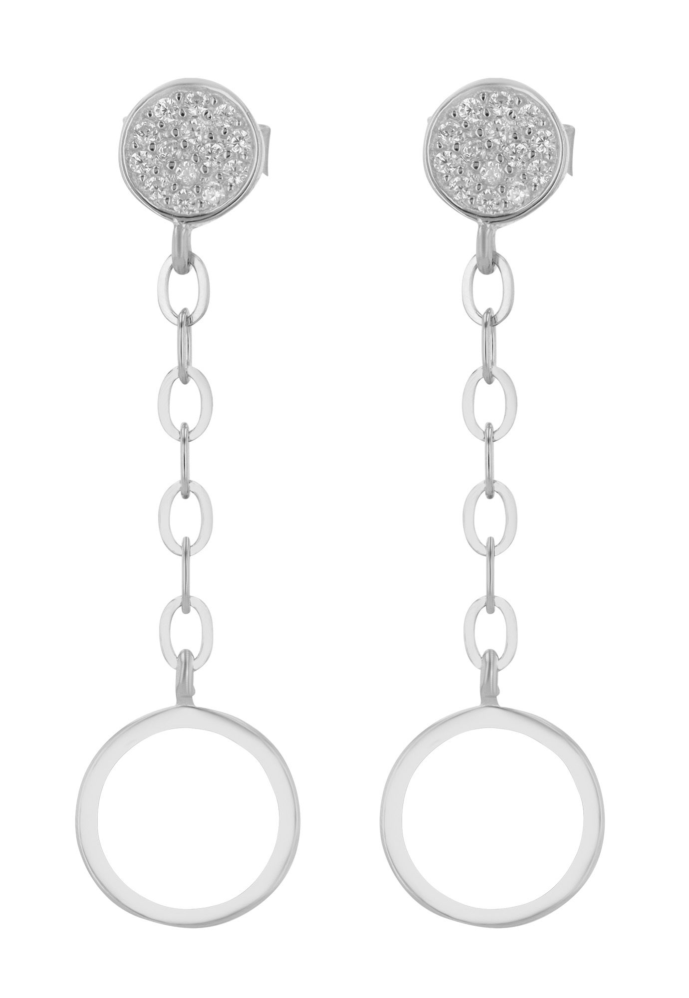 "Vivienne" Ohrstecker mit Hänger, 925/- Echt Silber