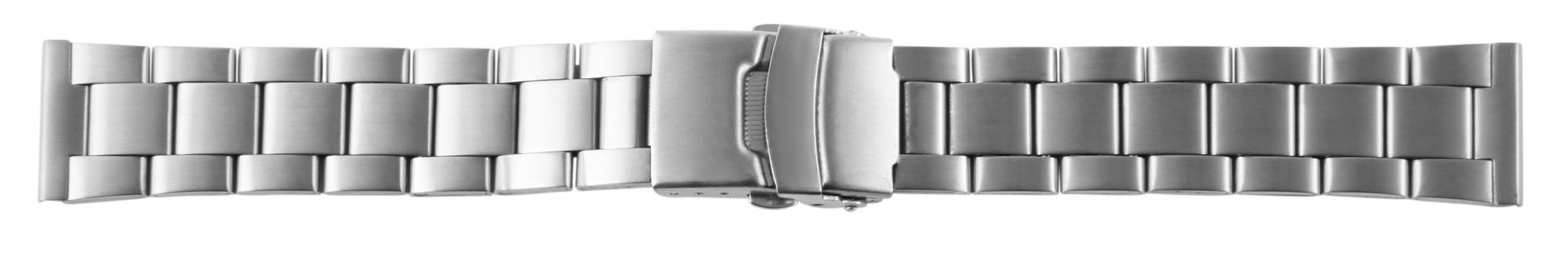 Gliederarmband, Edelstahl, silberfarben, mattiert, 18 mm