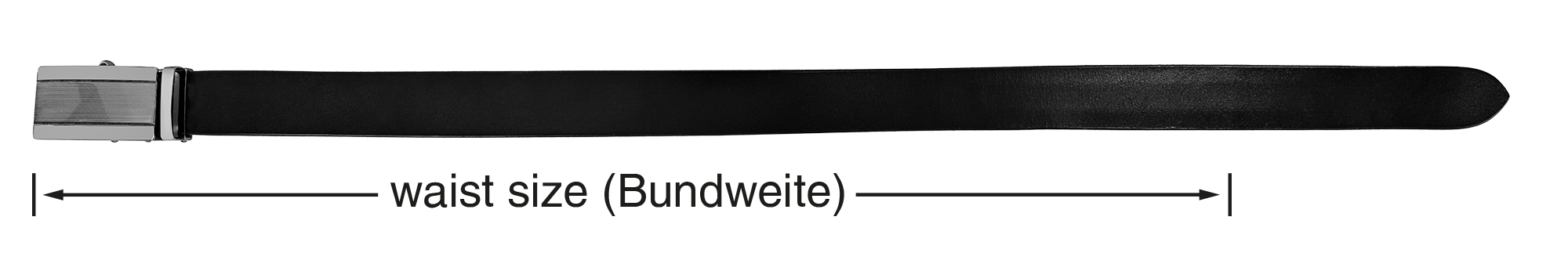 Leonardo Verrelli Echtleder Automatik-Gürtel, max. 100 cm/ 35 mm, schwarz - kürzbar