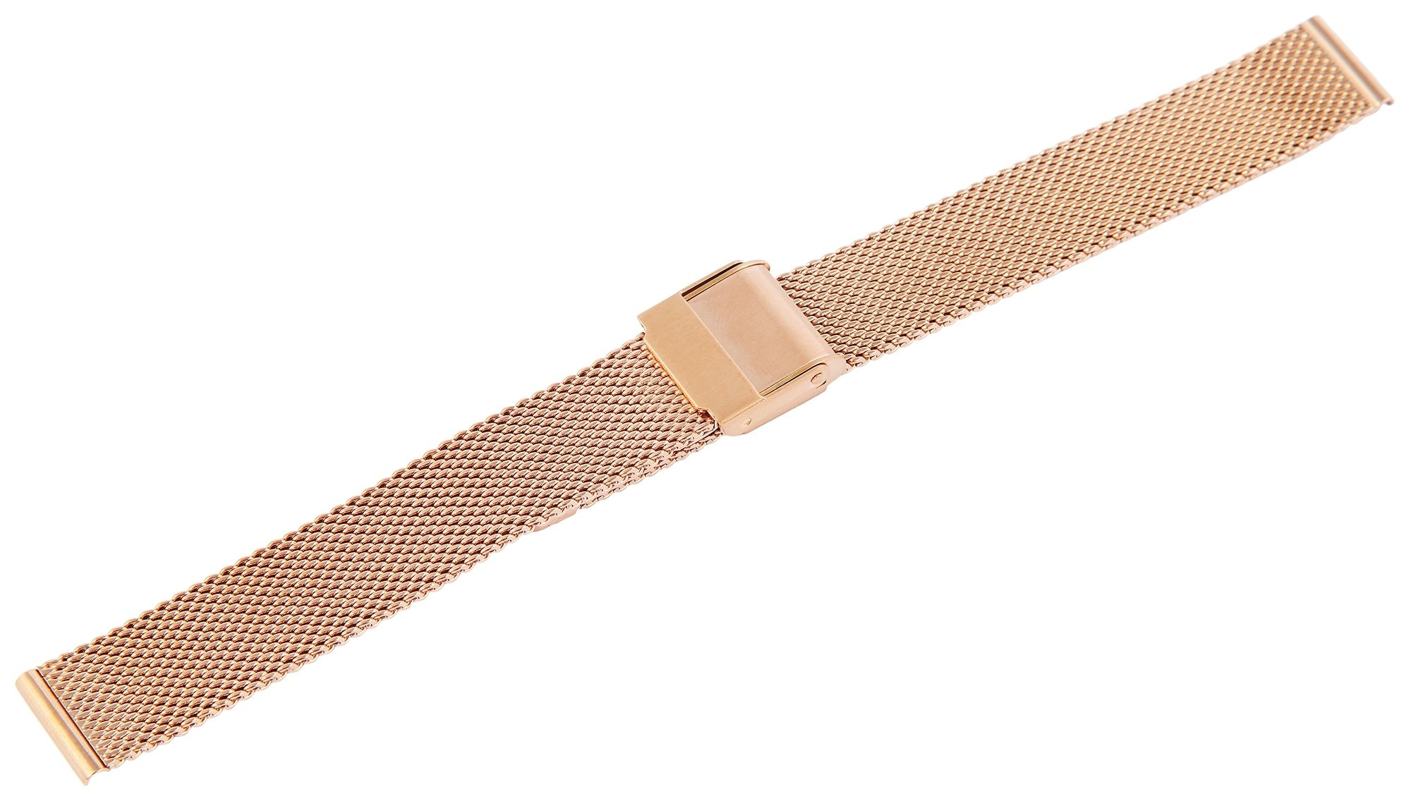 Edelstahl-Milanesearmband, roségoldfarben, 18 mm