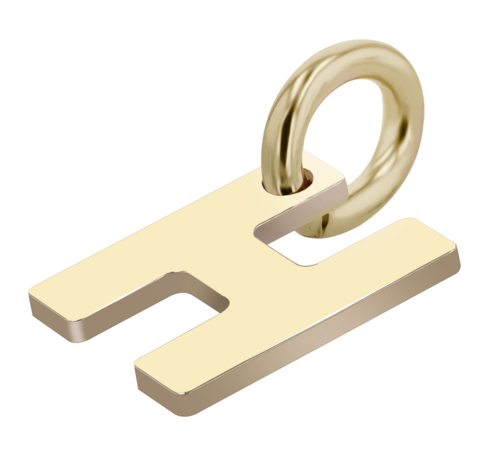 375/- Gold Anhänger "Golden Initials - H" ohne Kette, Buchstaben, Initialien, 9 Karat, Gelbgold