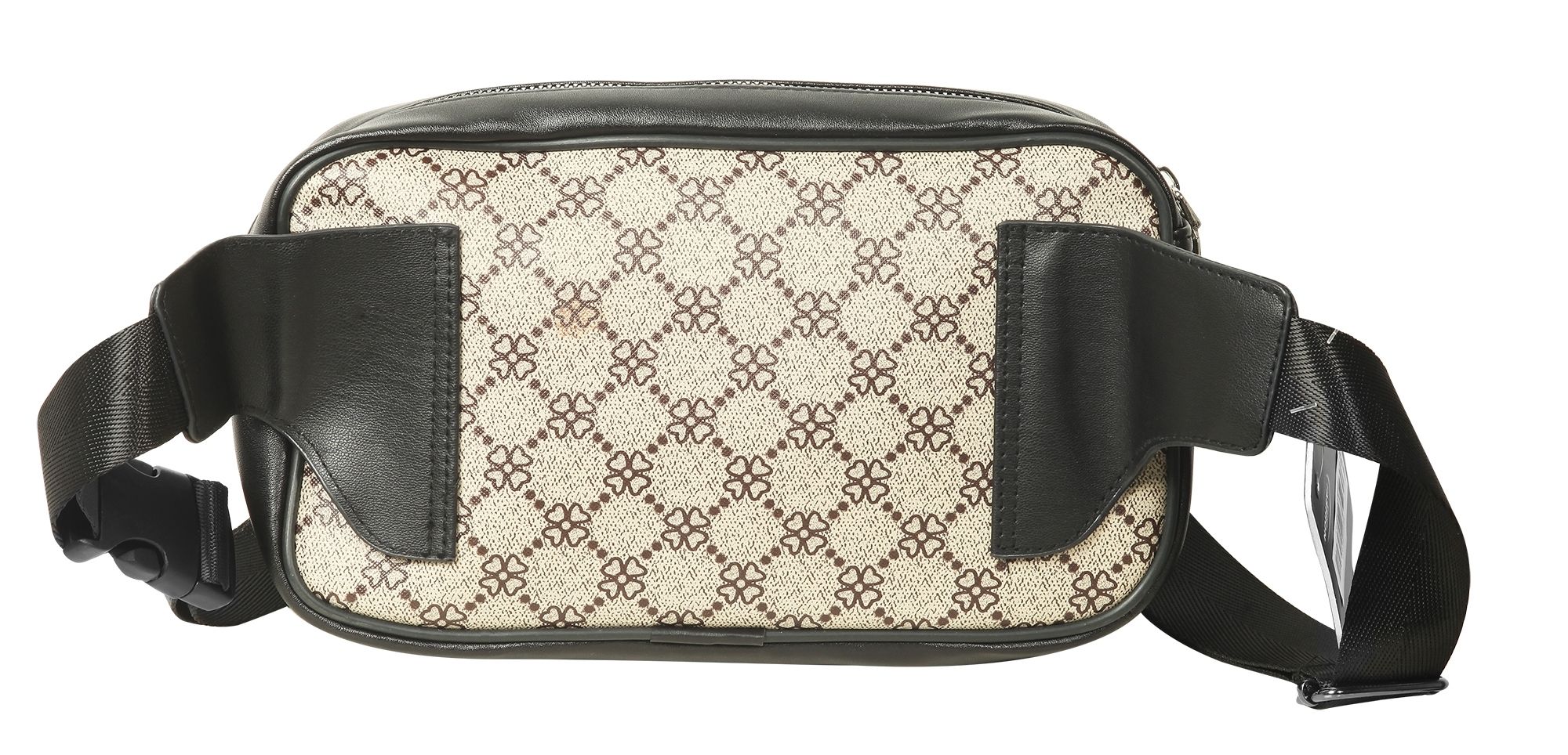 Tasche aus Lederimitat mit Muster, beige