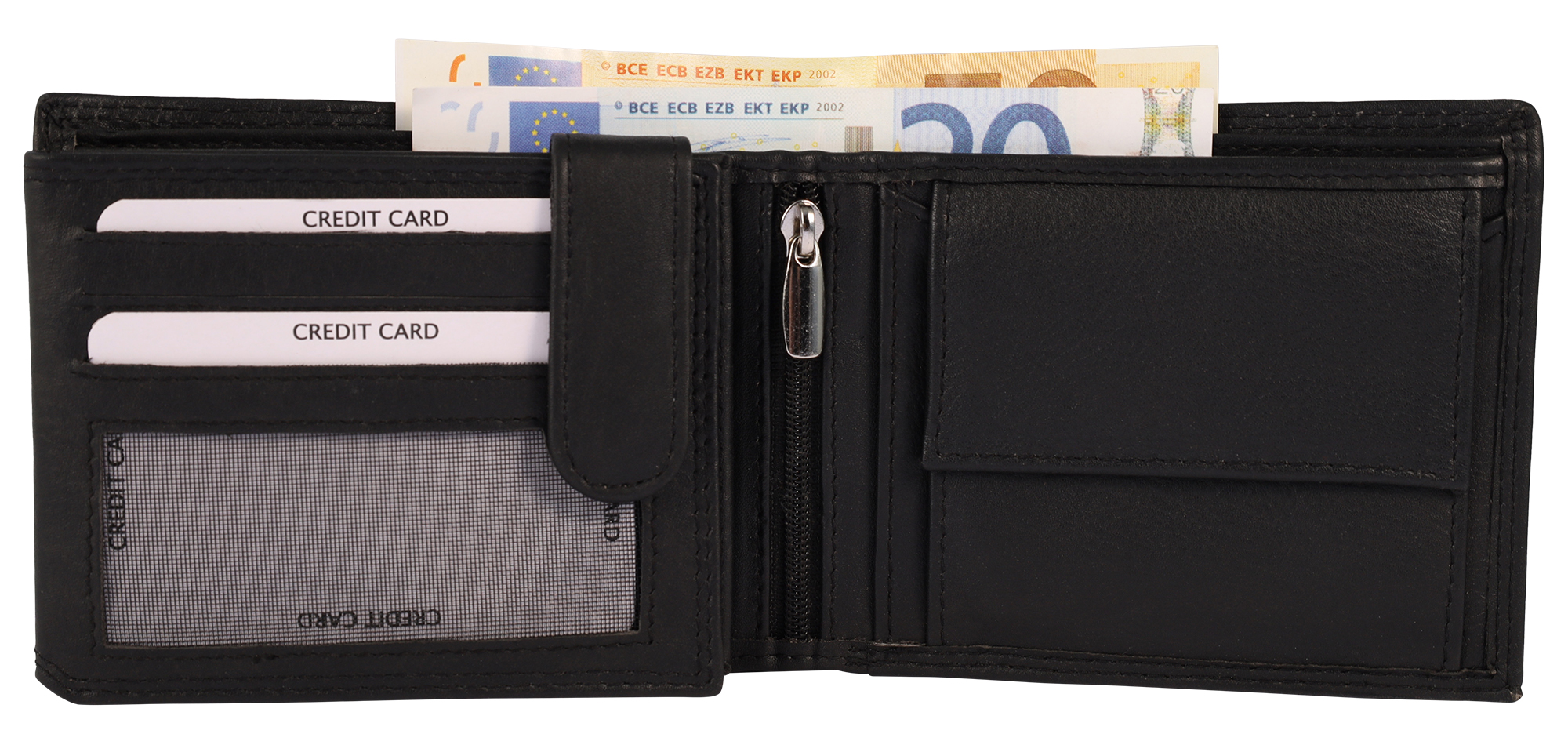 Leonardo Verrelli Echtleder (Nappa) Geldbörse, RFID, Querformat