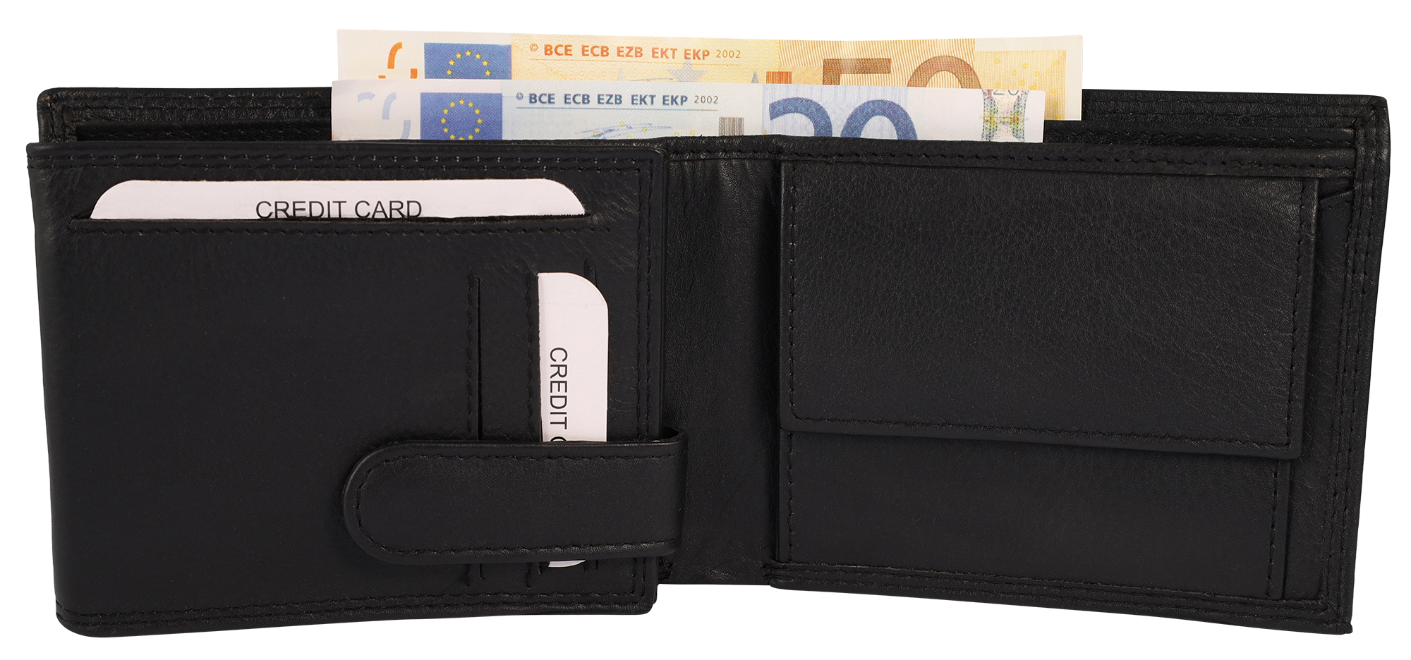 Leonardo Verrelli Echtleder (Nappa) Geldbörse, RFID, Querformat