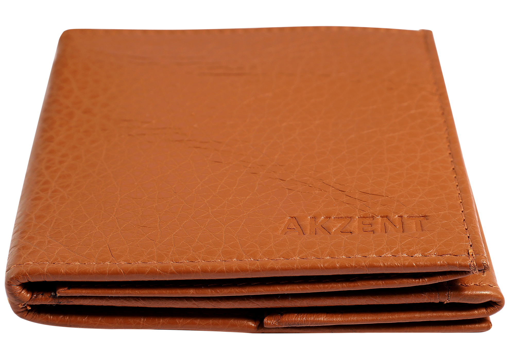 Akzent Echtleder (Nappa) Herren Geldbörse "Wiener Schachtel", RFID, braun (tan)