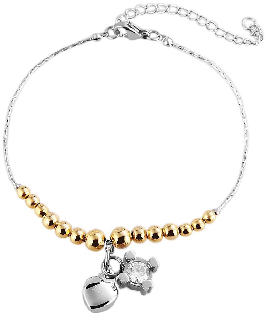 Just Schmuckarmband aus Edelstahl in silberfarbig mit IP Gold-Beschichtung l UVP 19,90 €