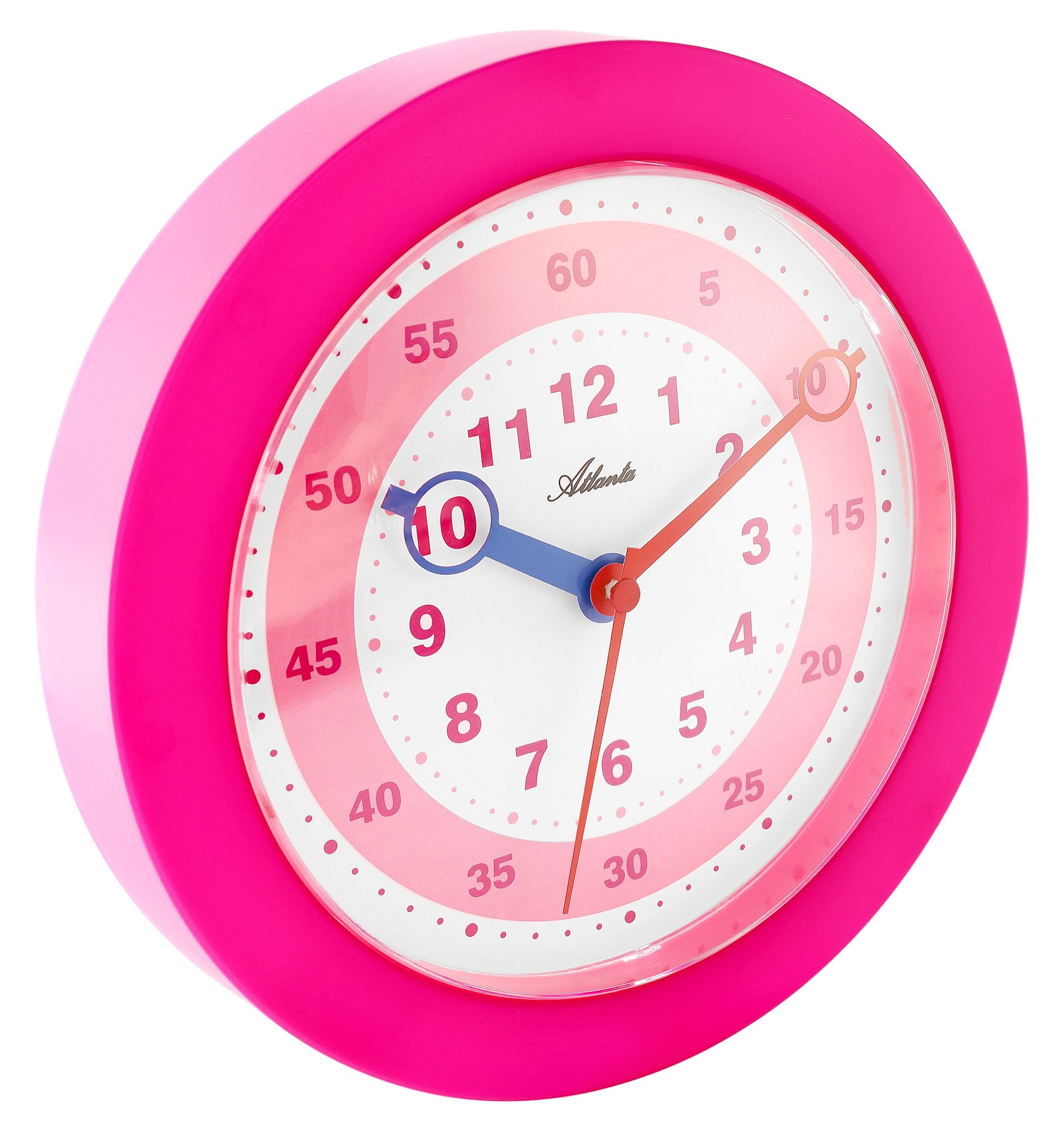 Atlanta Wanduhr für Kinder, pink, Ø 22,5 cm