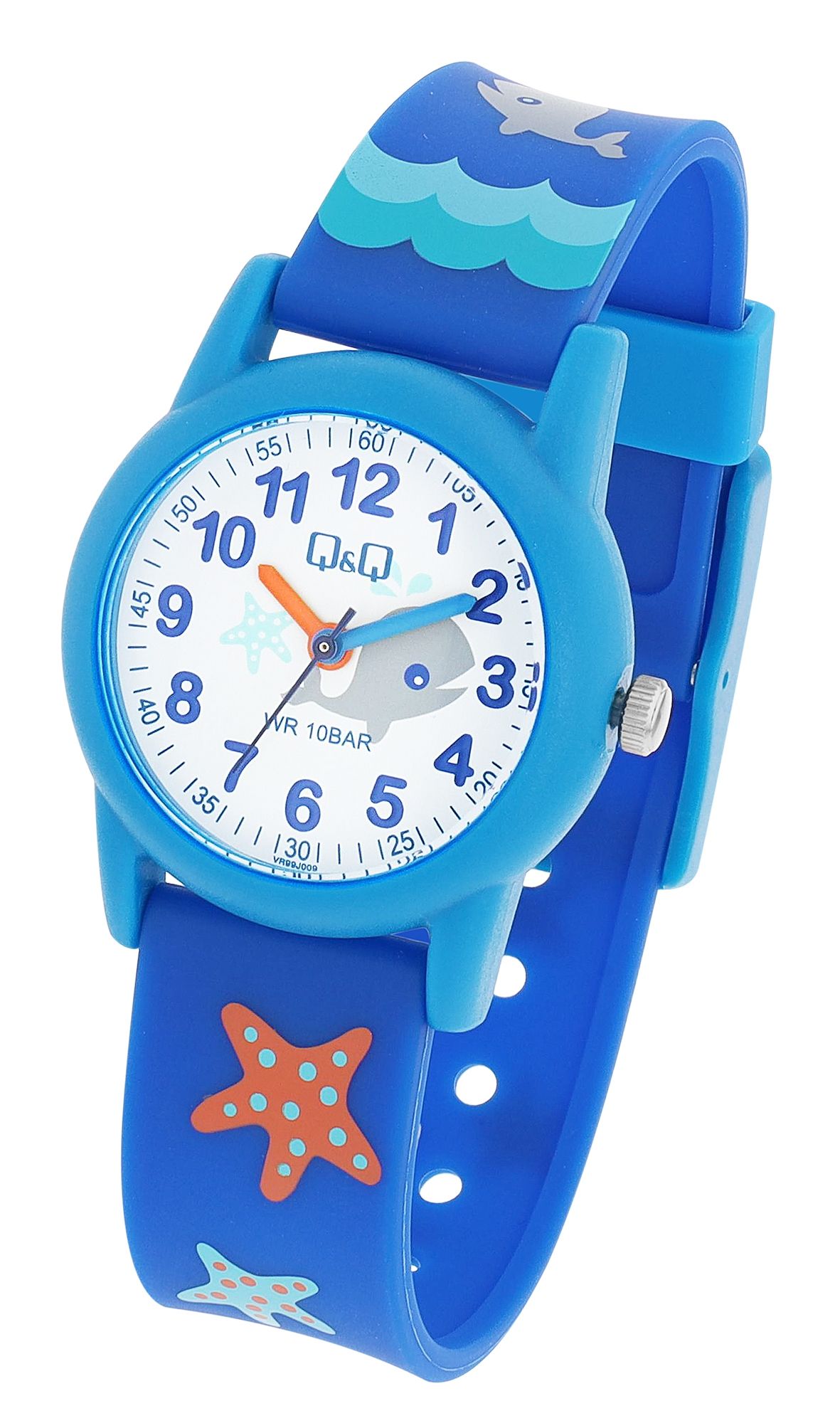 Q&Q Kinderuhr "Was/ Seestern", Band aus Resin, 10 ATM