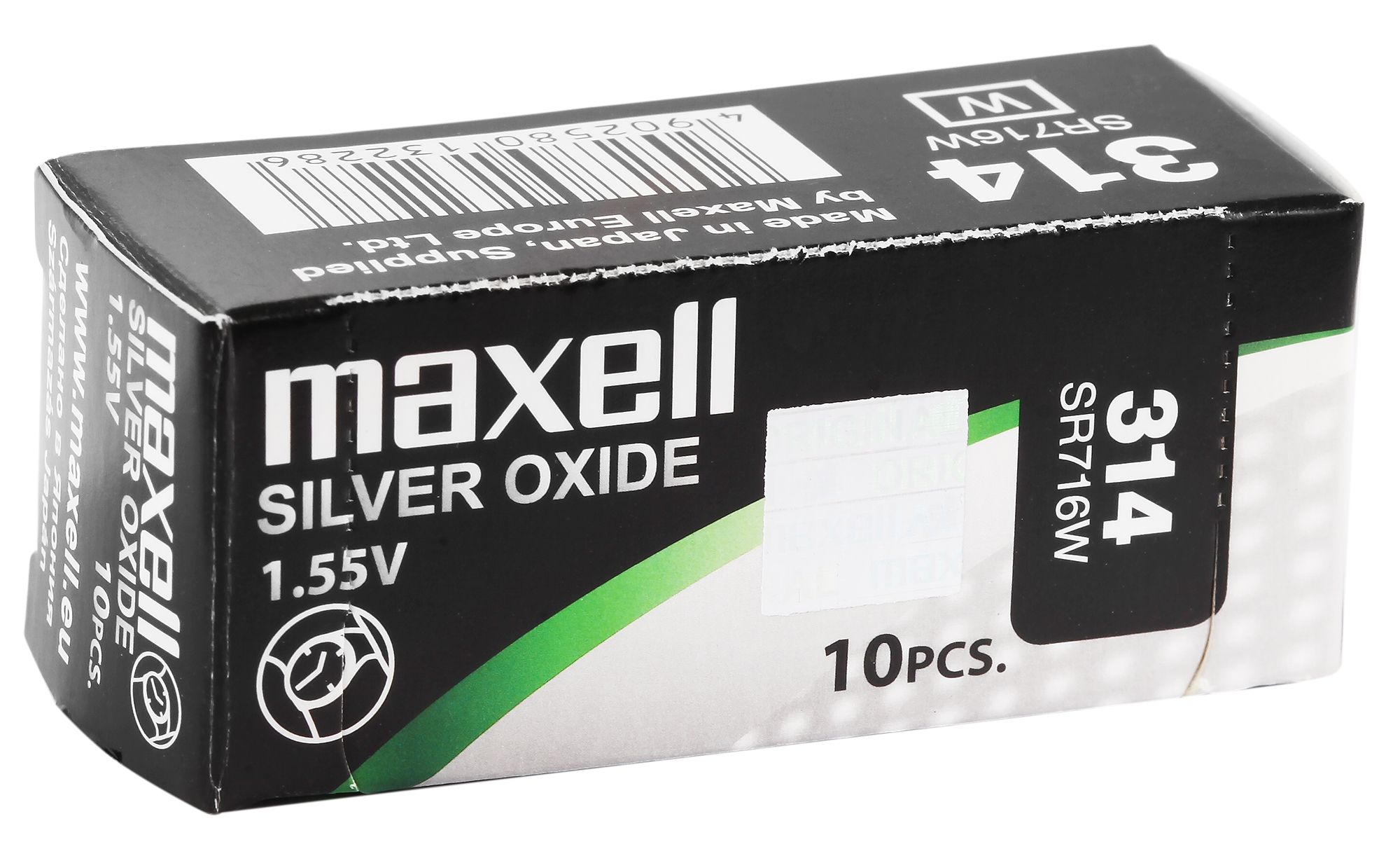 MAXELL Knopfzellen, 0% Quecksilber, Verpackungsinhalt 10 Stück, 314
