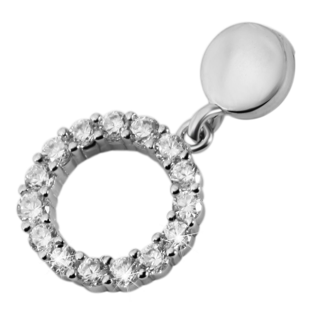925 Silber Schmuckset mit Ohrring und Anhänger, 925/rhodiniert, 4,38g
