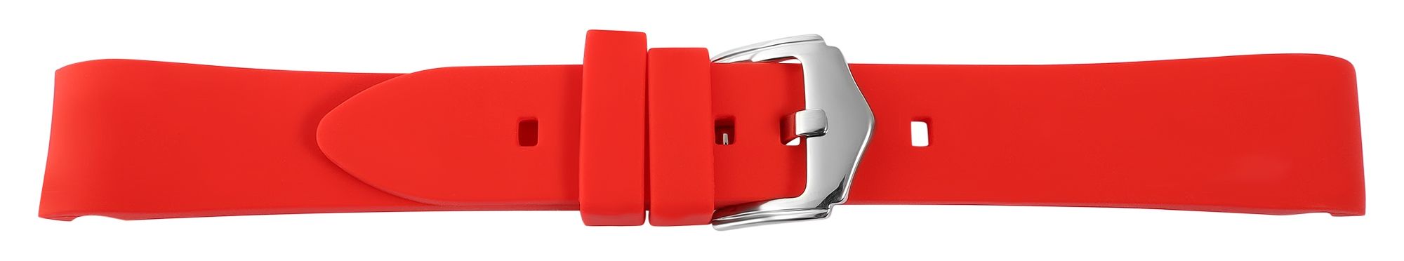 Silikon Uhrenarmband, Dornschließe, rot, 18 mm
