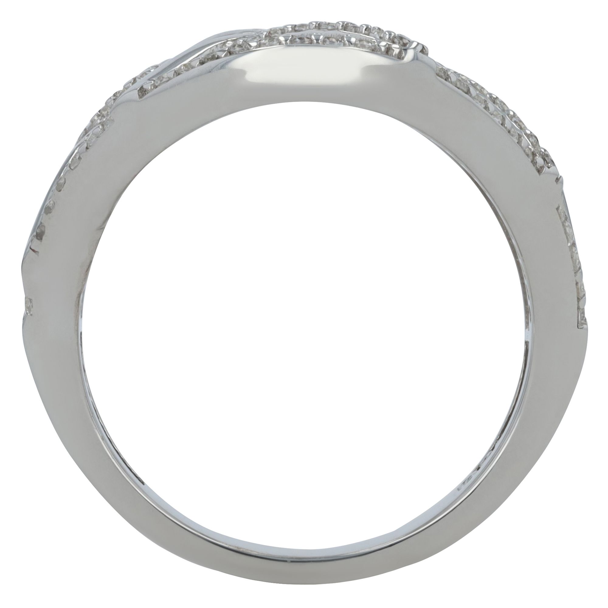 "Amrei" - Statementring aus 925/- Echt Silber Damenring, rhodiniert mit Zirkoniabesatz, Gr 52