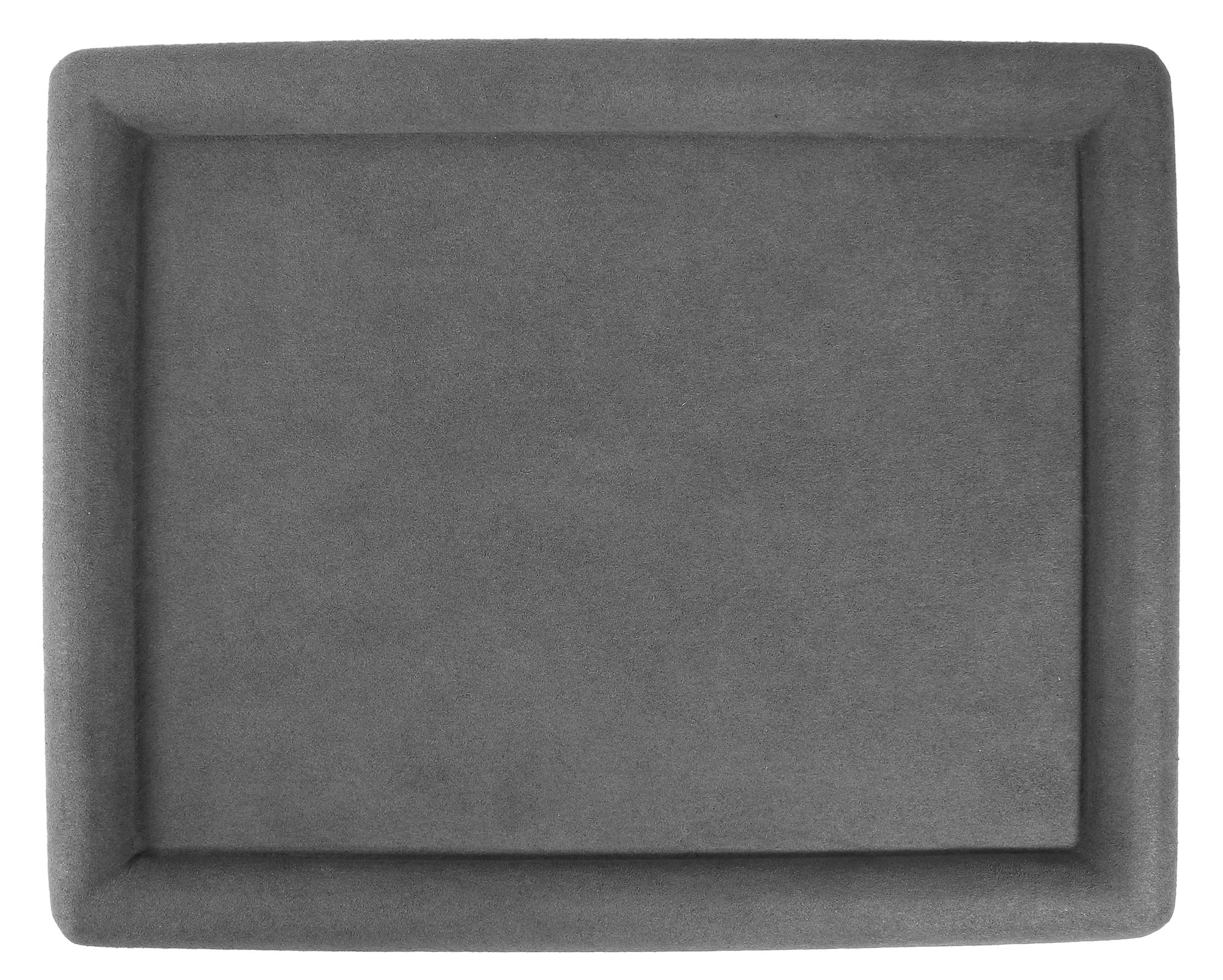 Vorlagetablett, samtbezogen, 25 x 19,5 x 1,5 cm, grau