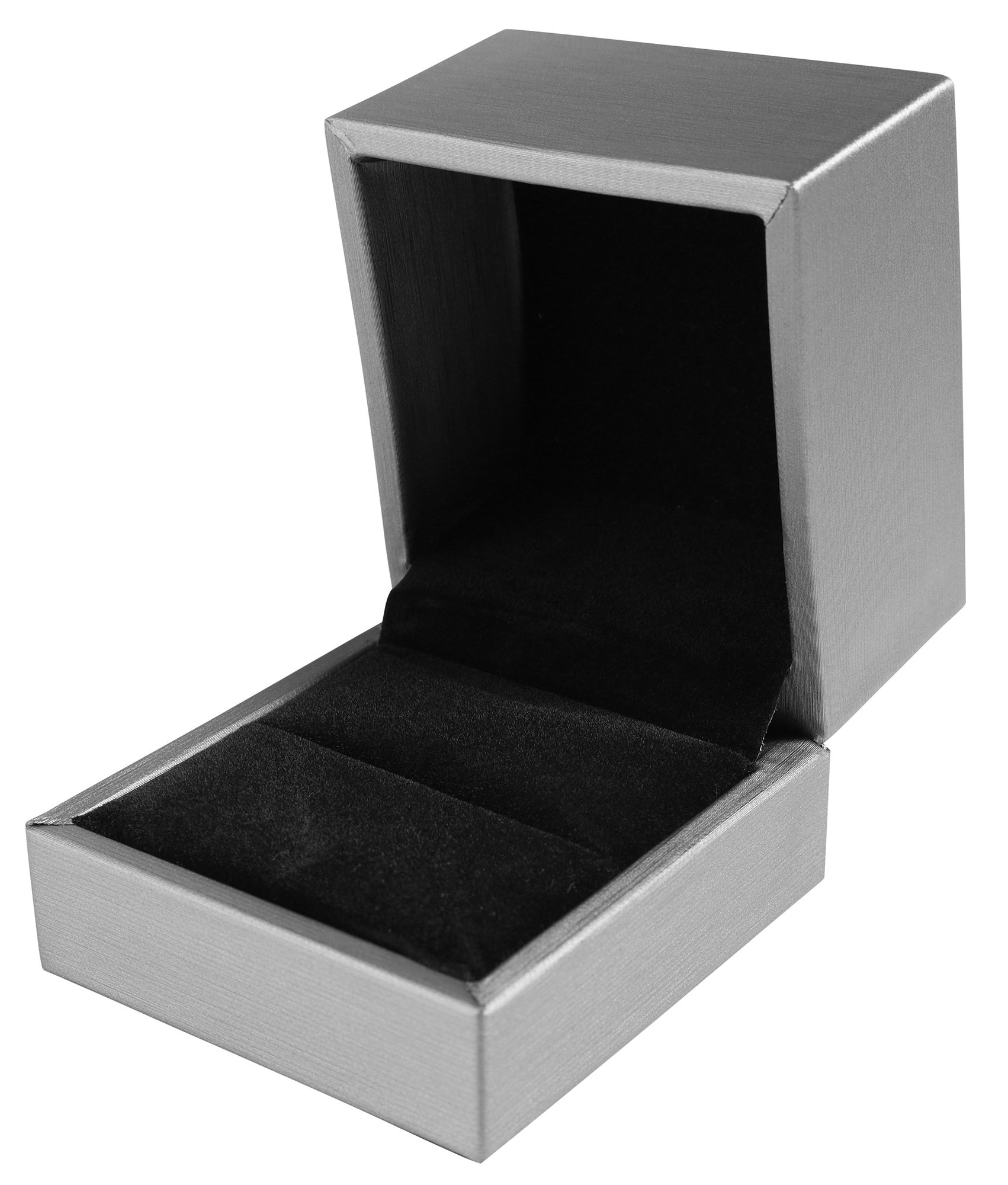 Schmuckbox (Ring) 6 x 6,5 cm, Kunststoff, grau, VE10