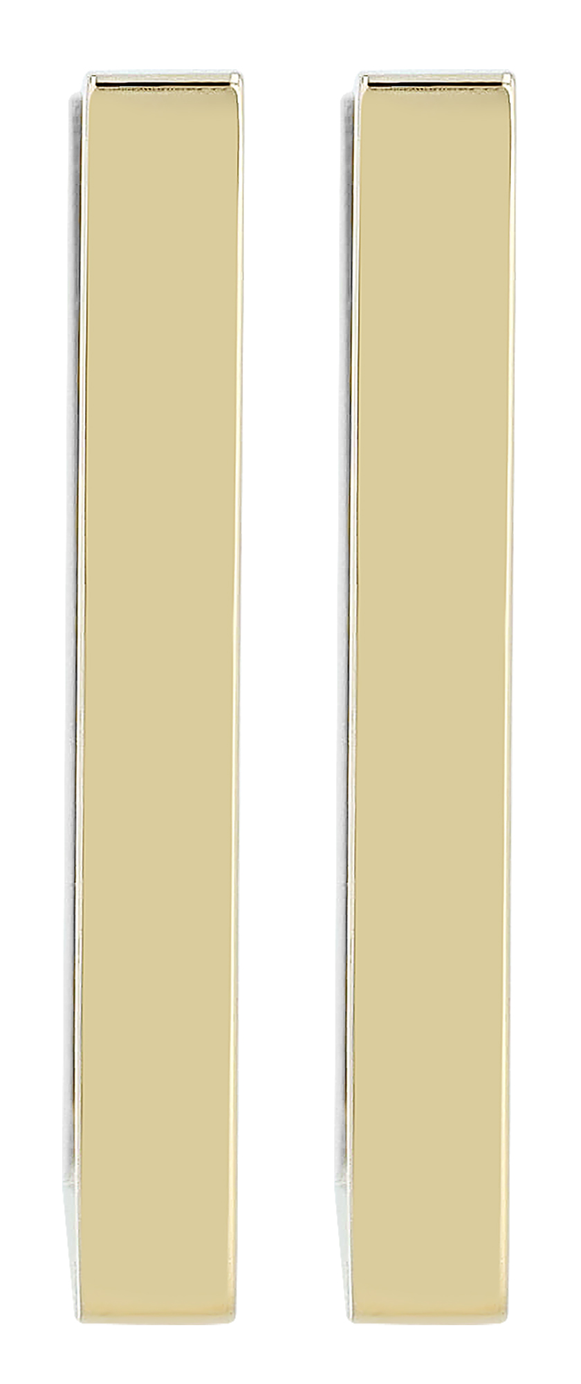 "Bibi" Edelstahl, quadratische Creolen, Statement, bicolor