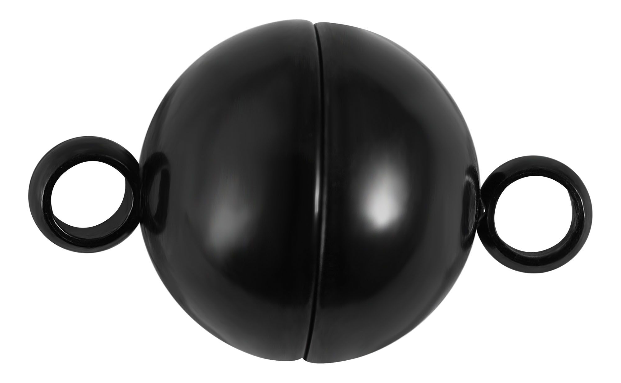 Magnetschließe aus Edelstahl, schwarz/ionenplattiert, Ø 6 mm
