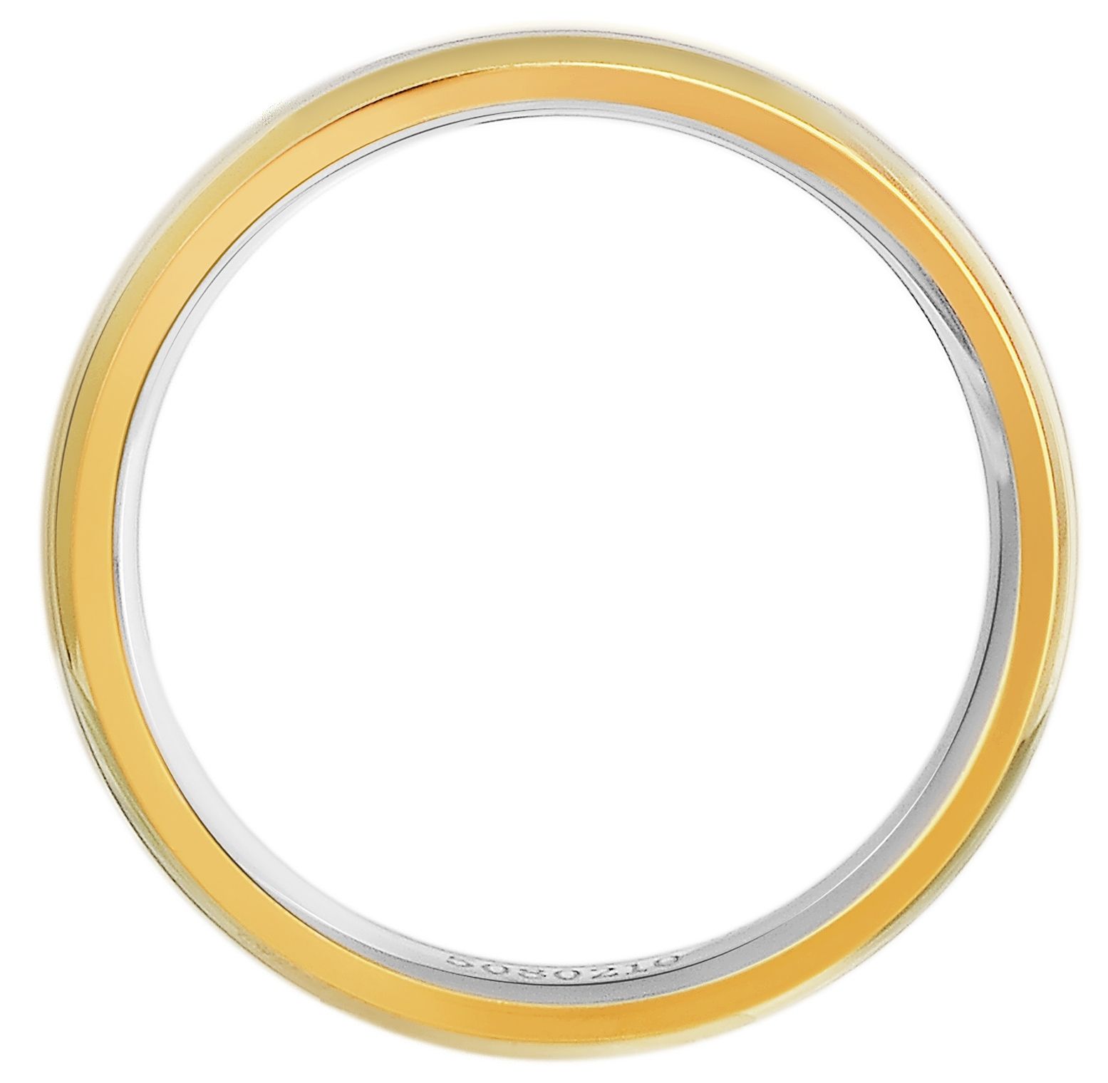 "Heart's Duo" Herren-Partnerring Gr 56 aus Edelstahl, bicolor (silberfarben/ goldfarben)