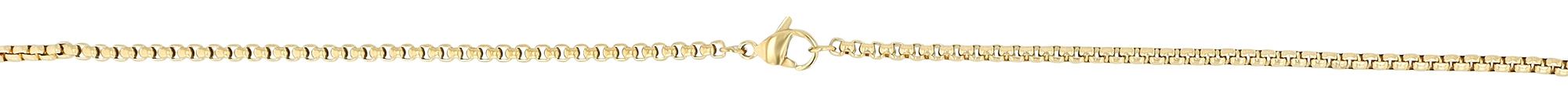 "Damir", Unisex Edelstahlkette, Anker, 60 cm, goldfarben/schwarz