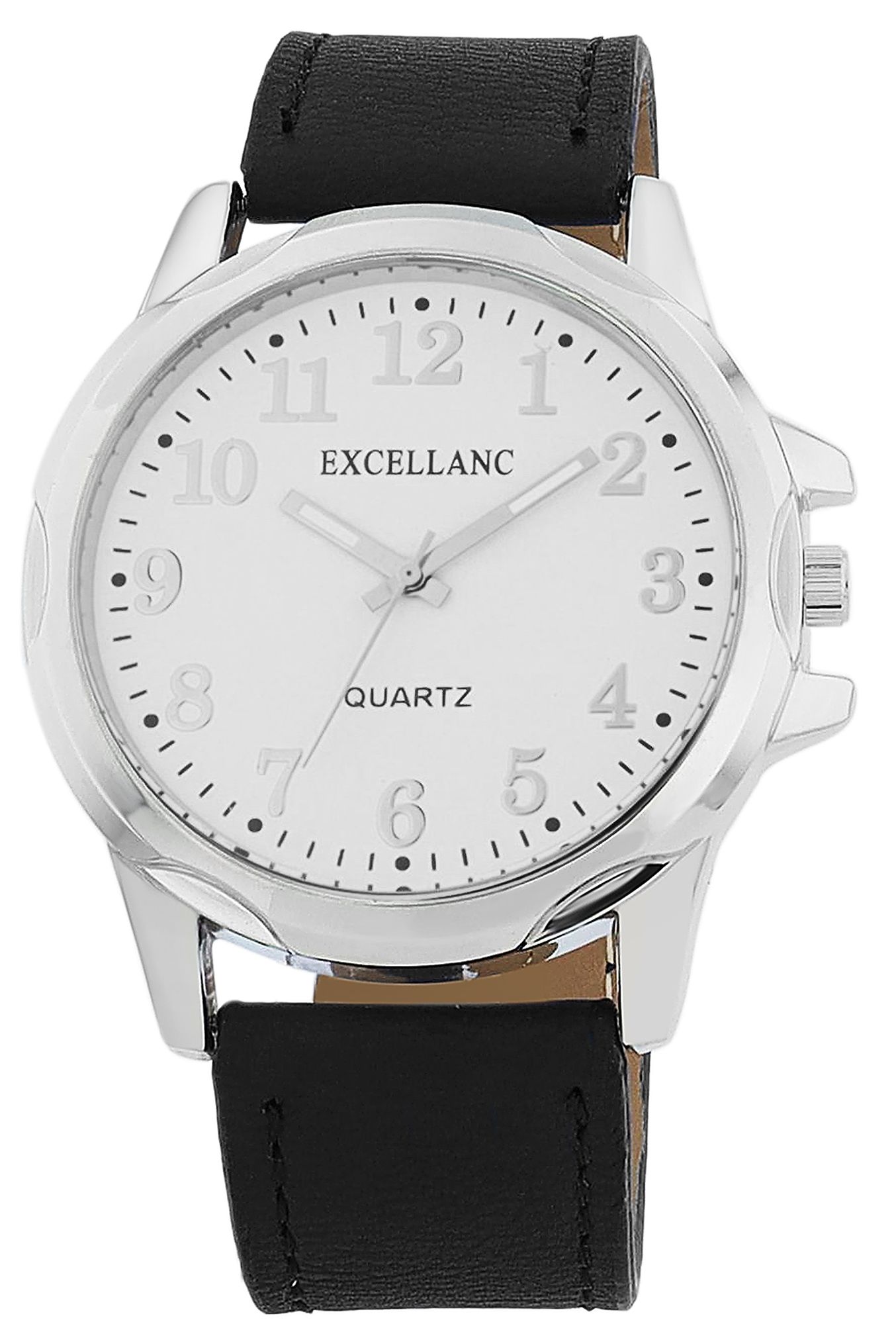 Excellanc Herrenuhr mit Lederimitationsarmband, verschiedene Farben