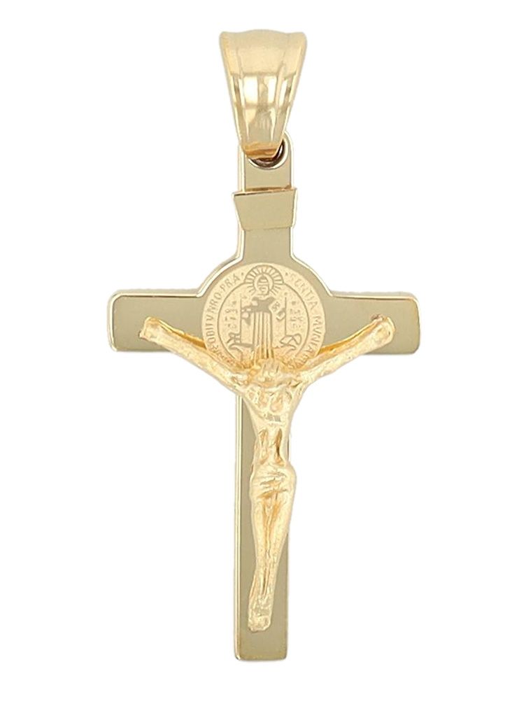 "Kismet" Edelstahl Anhänger, Kreuz, goldfarben