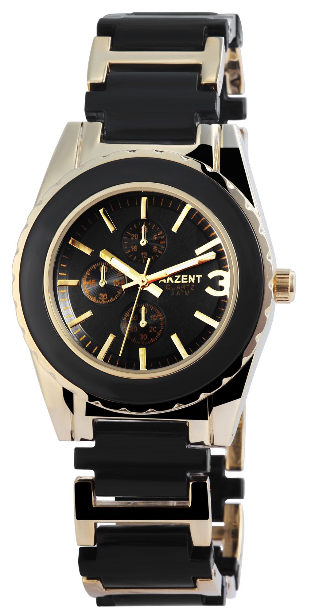Akzent Damenuhr mit Metallarmband