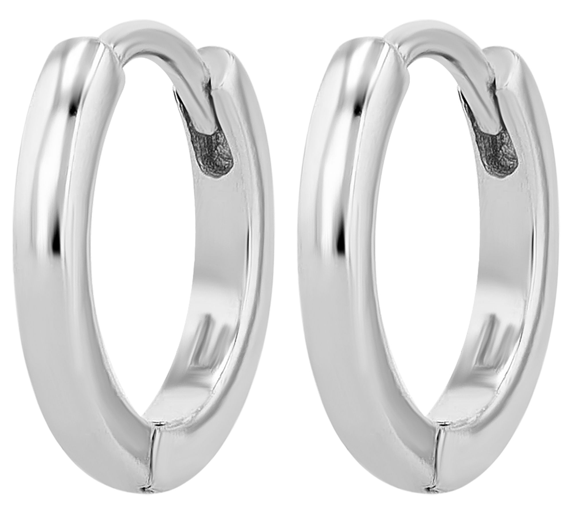 "Veera" 925/- Echt Silber, Basic Creolen Ø 10 mm, silberfarben rhodiniert