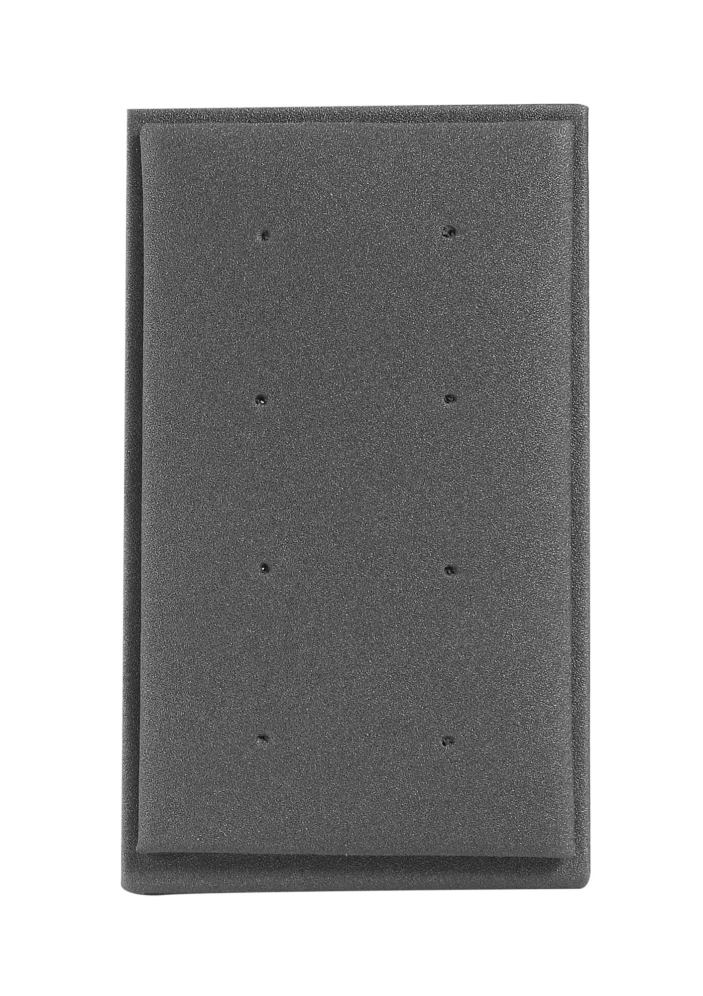 Aufsteller für 4 Paar Ohrstecker (Dekoserie Soft), PU-bezogen, 8,5 cm, grau