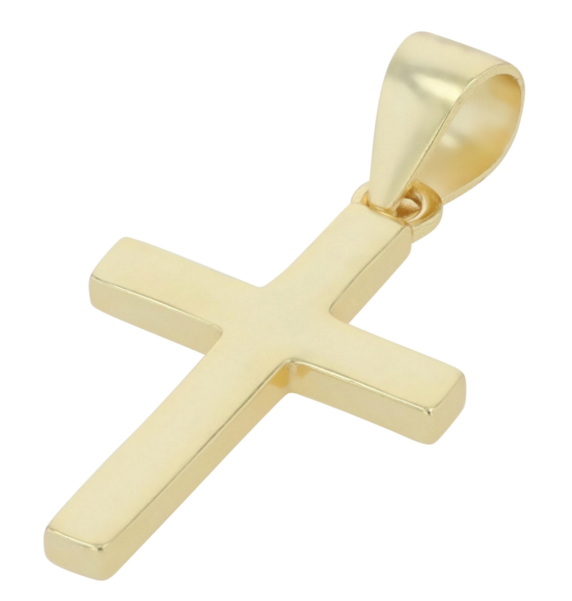 "Noa" 925/- Echt Silber Anhänger - Kreuz, vergoldet